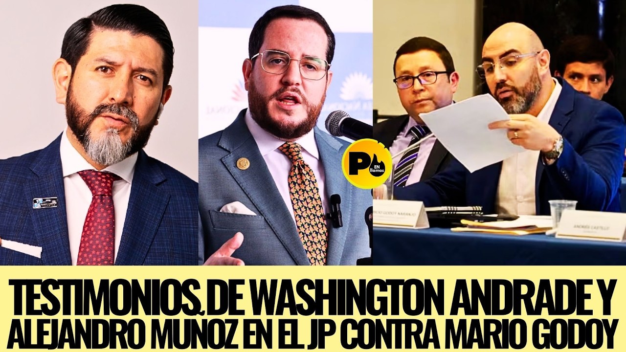 Comparecencia de Washington Andrade, Henry Gaibor y Eckner Recalde en el JP