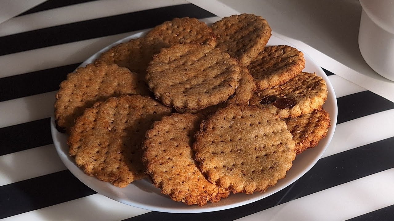 بسكويت biscuit sans sucre بالقمح الكامل صحي لاصحاب نظام الصحي و الصيام المتقطع 