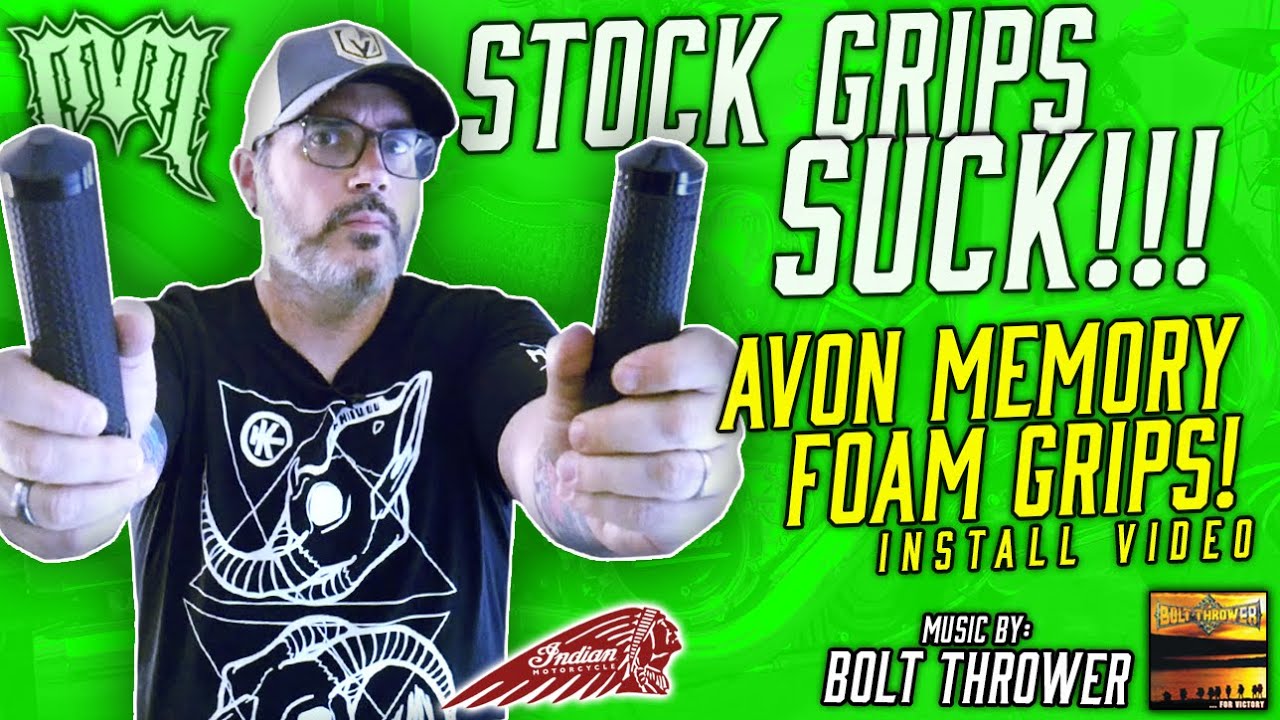Avon Memory Foam Grips - Indian Scout Grip Change - BOLT THROWER