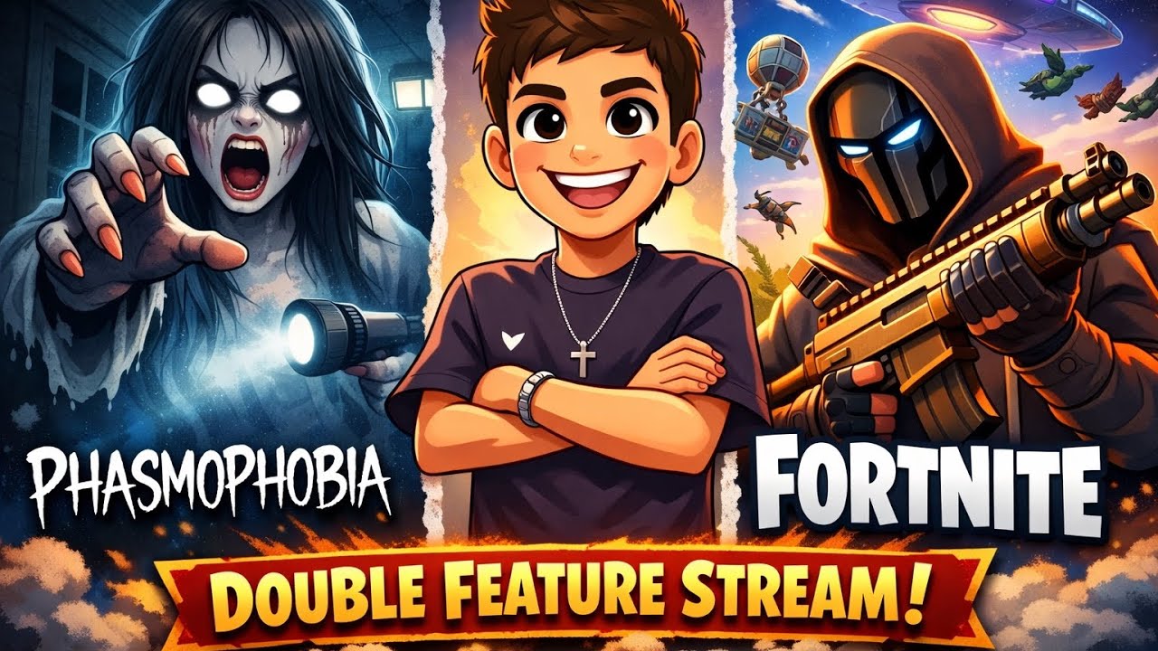 Double Feature! Phasmophobia x Fortnite #roadto5k #trending #fortnite #phasmophobia 
