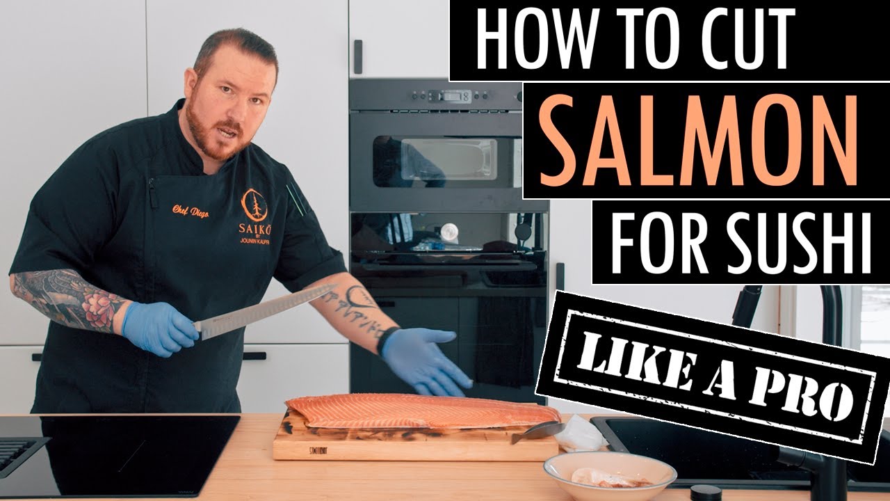 Diego at Saiko | How To Cut a Salmon Fillet for Sushi? Like a PRO!