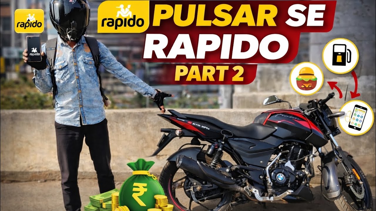 Pulsar se rapido full day earning 💵💵#girlreactionvideo #rapidoerning #fulldayrapido #rapido #foryou 