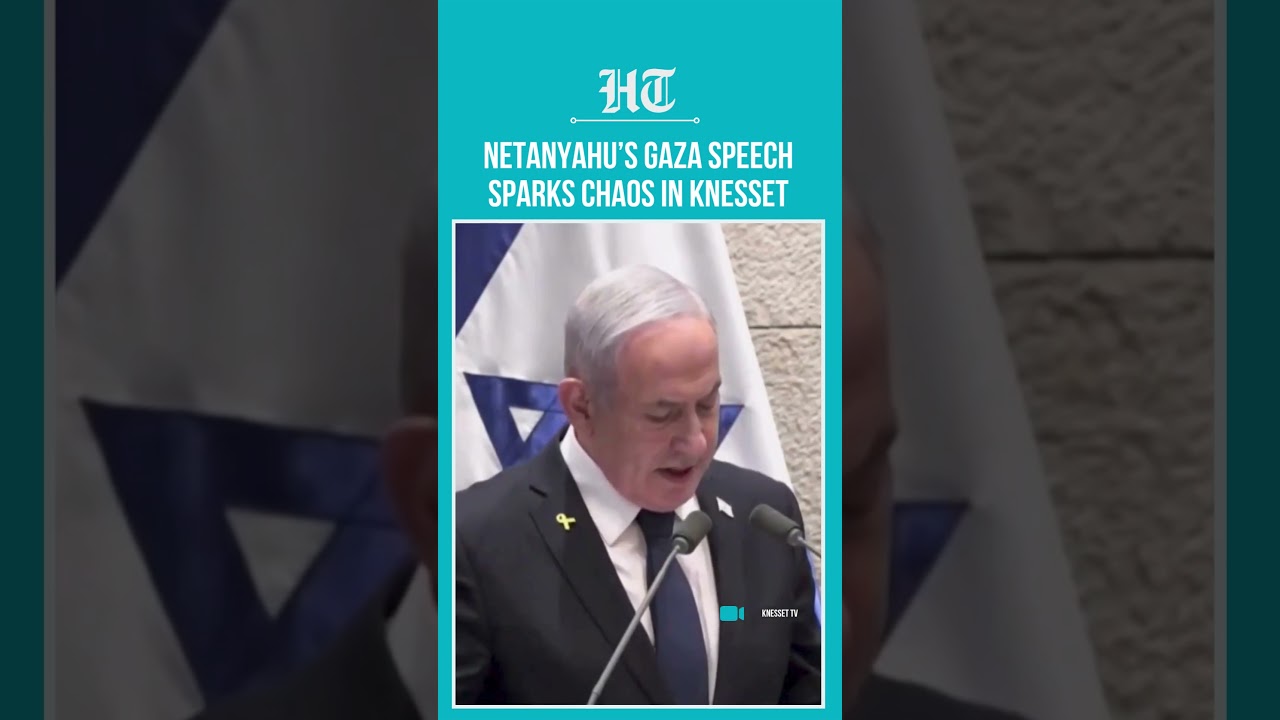 Netanyahu&rsquo;s Gaza Speech Sparks Outrage and Chaos in Israeli Parliament | #shorts