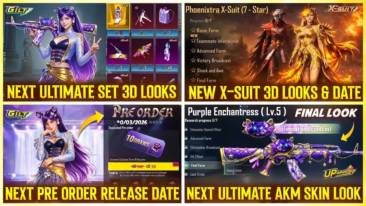 🔴 NEXT BUBU ULTIMATE SET | NEXT ULTIMATE AKM SKIN  | NEXT PRE ORDER EVENT DATE | NEW X-SUIT 3D LOOKS
