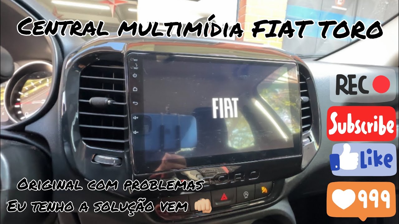 Fiat toro instalação de central multimídia