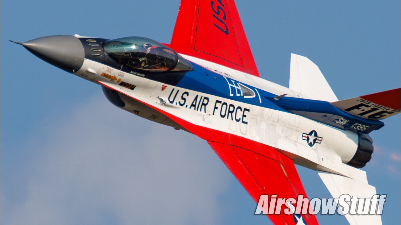 USAF F-16 'Falcon 50' Demo and F-22/P-51 Heritage Flight - EAA AirVenture Oshkosh 2026