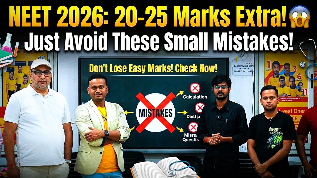 NEET 2026: 20-25 Marks Extra! 😱 Just Avoid These Small Mistakes! |Sri Chaitanya Academy
