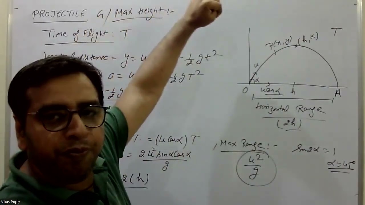 Projectile - Time of Flight - Horizontal Range - Max Range - Greatest Height