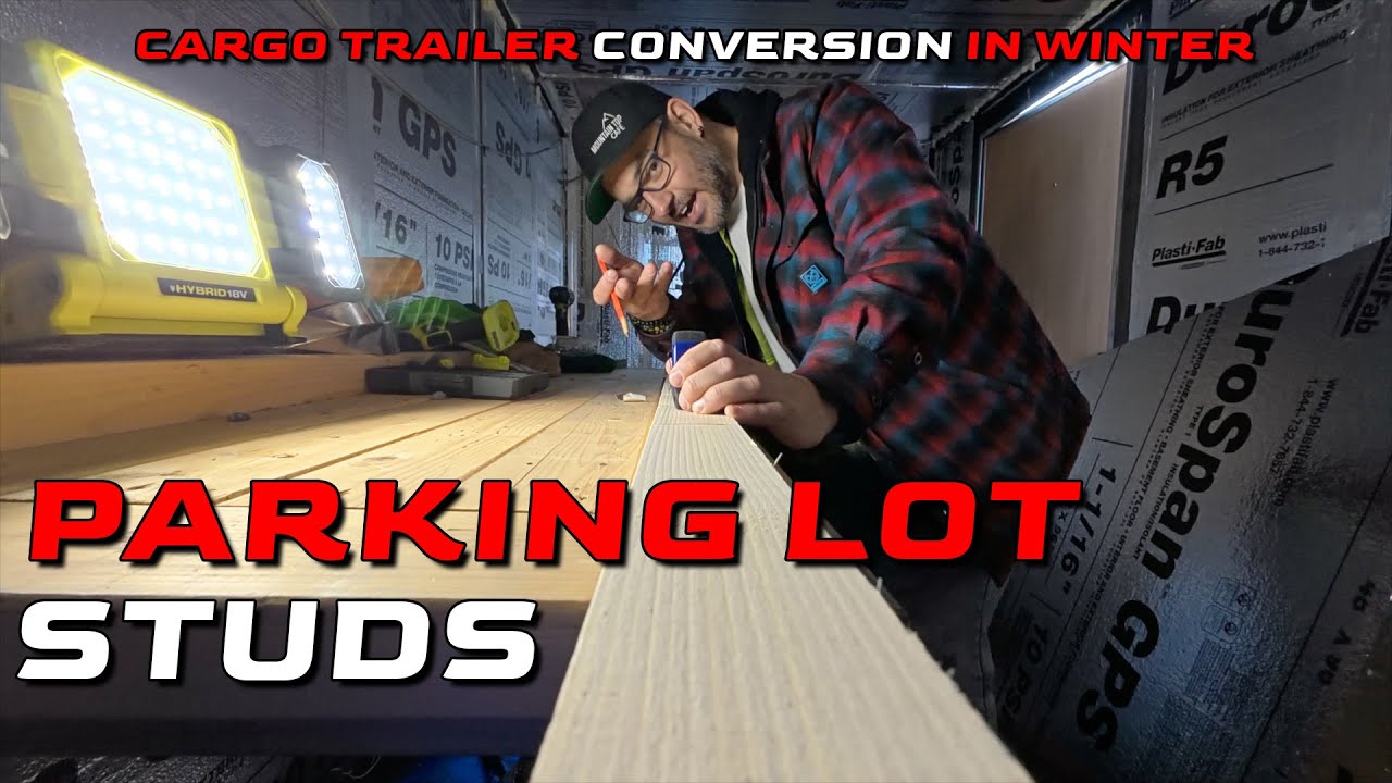 DIY Trailer Build in a parking lot waiting for the phone call
