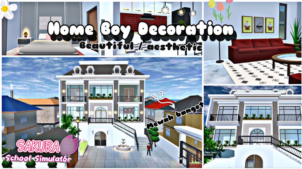 [Bagi Bagi ID] DECORATION HOME BOY JADI MANSION MEWAH 🏡 SAKURA SCHOOL SIMULATOR