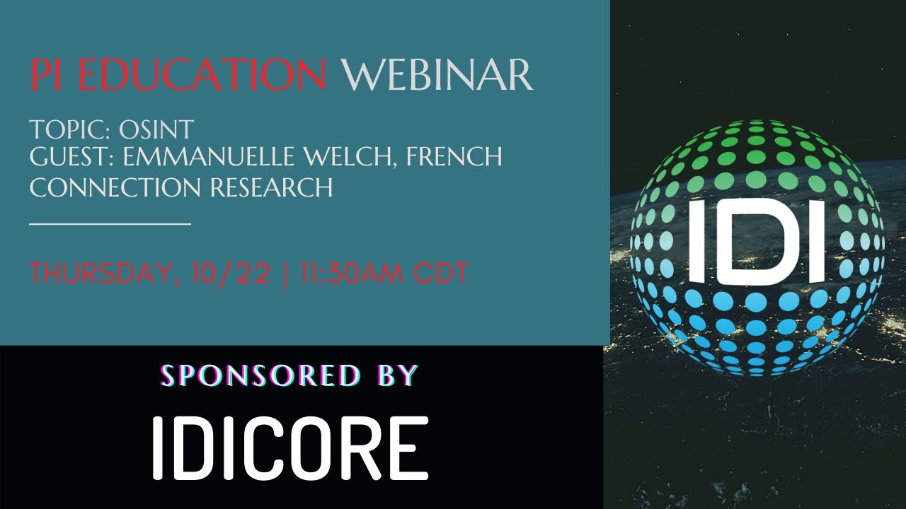 PI Education Webinar | OSINT