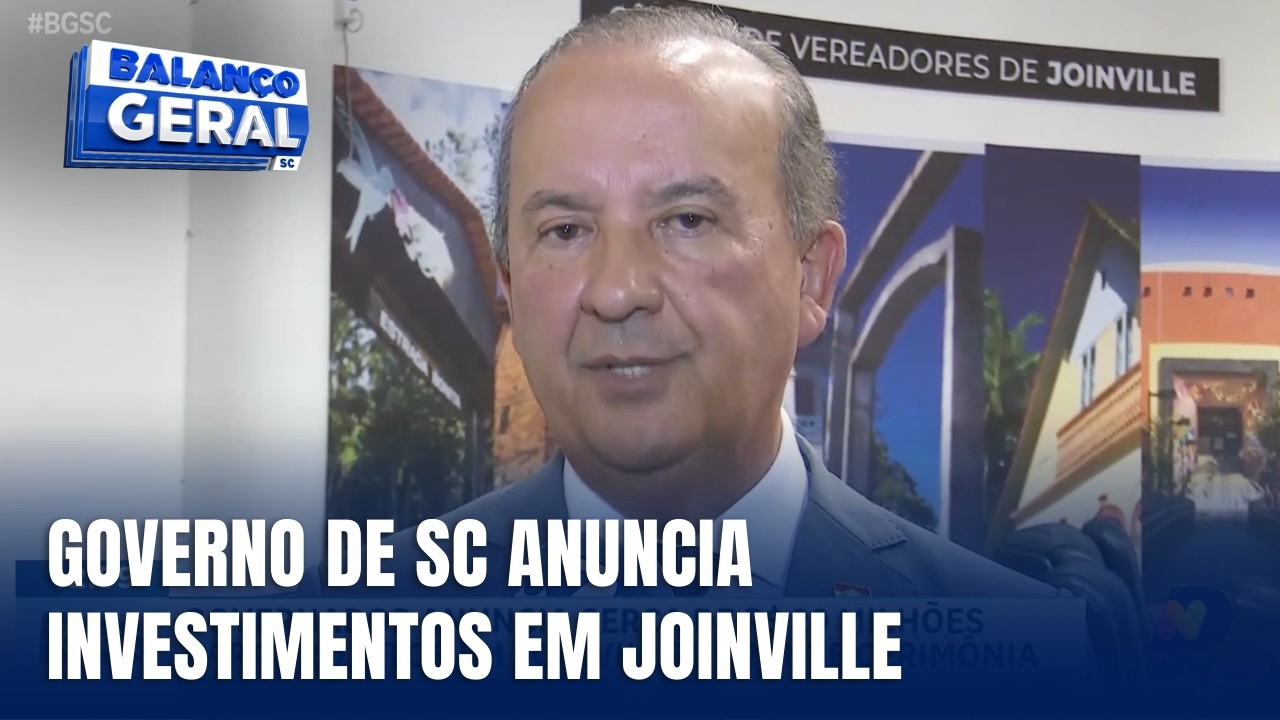 Governador anuncia R$ 20 milhões em investimentos em Joinville