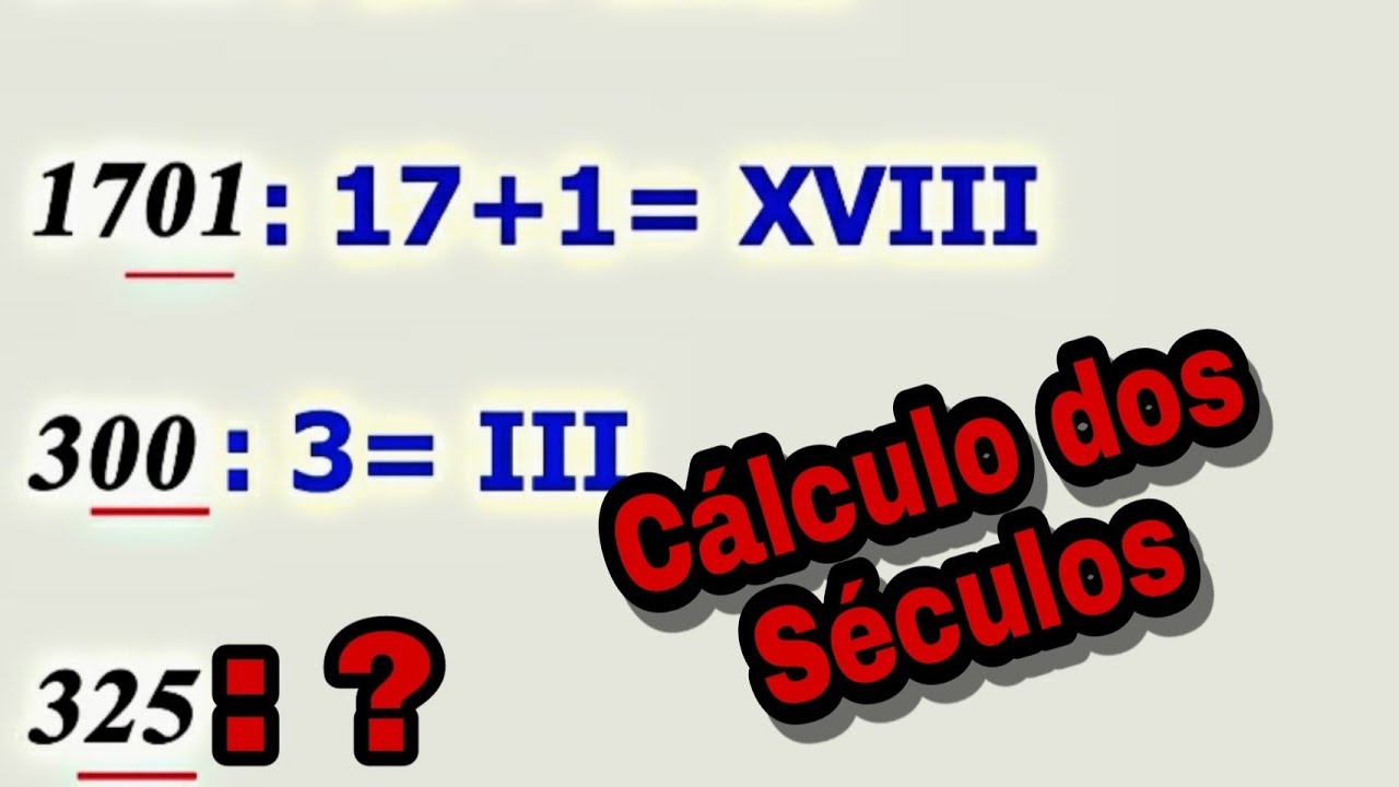 Como Calcular os Séculos - História Animada