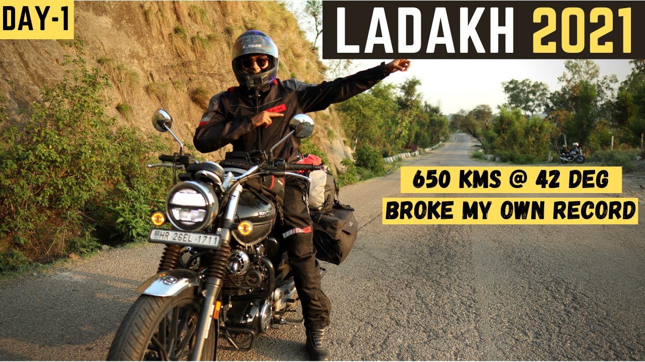 LADAKH RIDE 2021 | Gurgaon to Jammu & Kashmir | Honda Highness CB350 | Day-1 | Leh Ladakh Trip