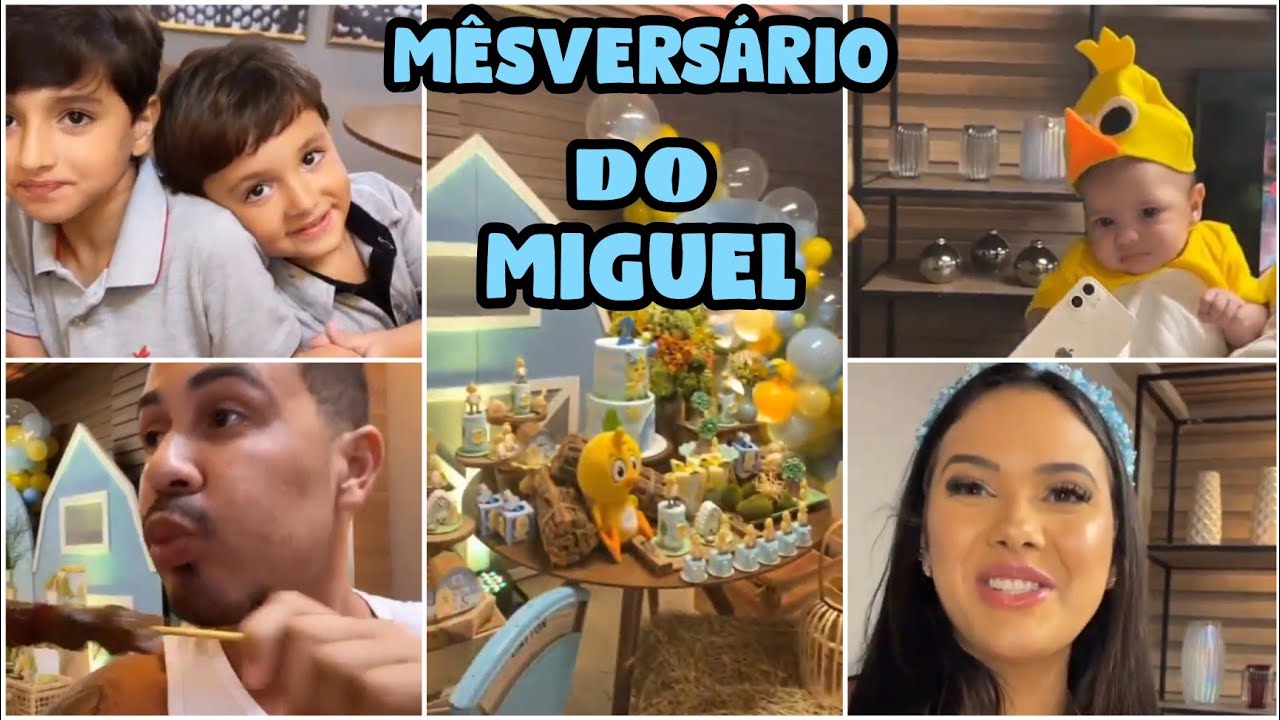 Carlinhos Maia leva Arthuzinho e Biel para MêsVersário de Miguel
