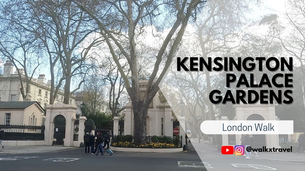 [4k] London’s most expensive street, Kensington Palace Gardens | City Walk @walkxtravel