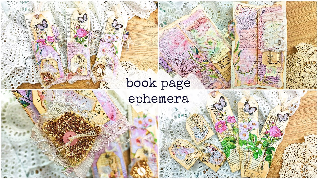 Use Up Book Pages #1 FLIP-OUT POCKETS and TAGS!
