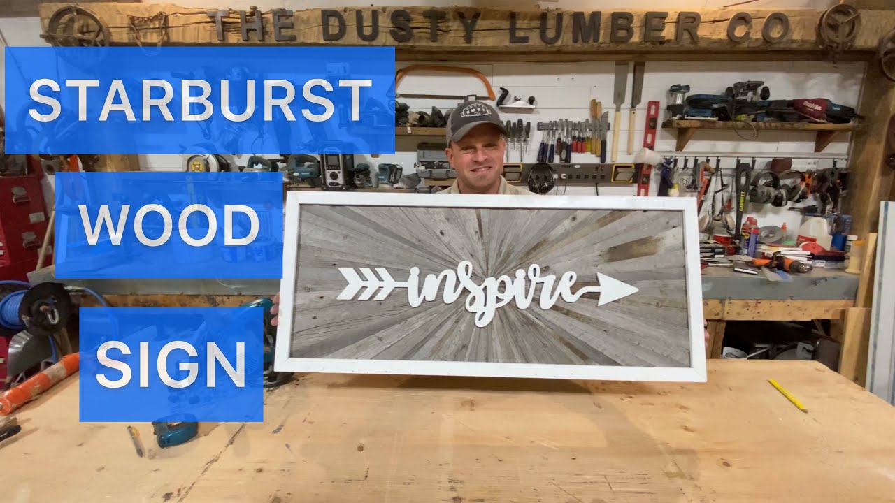 How to make a starburst barnwood sign with a tracksaw