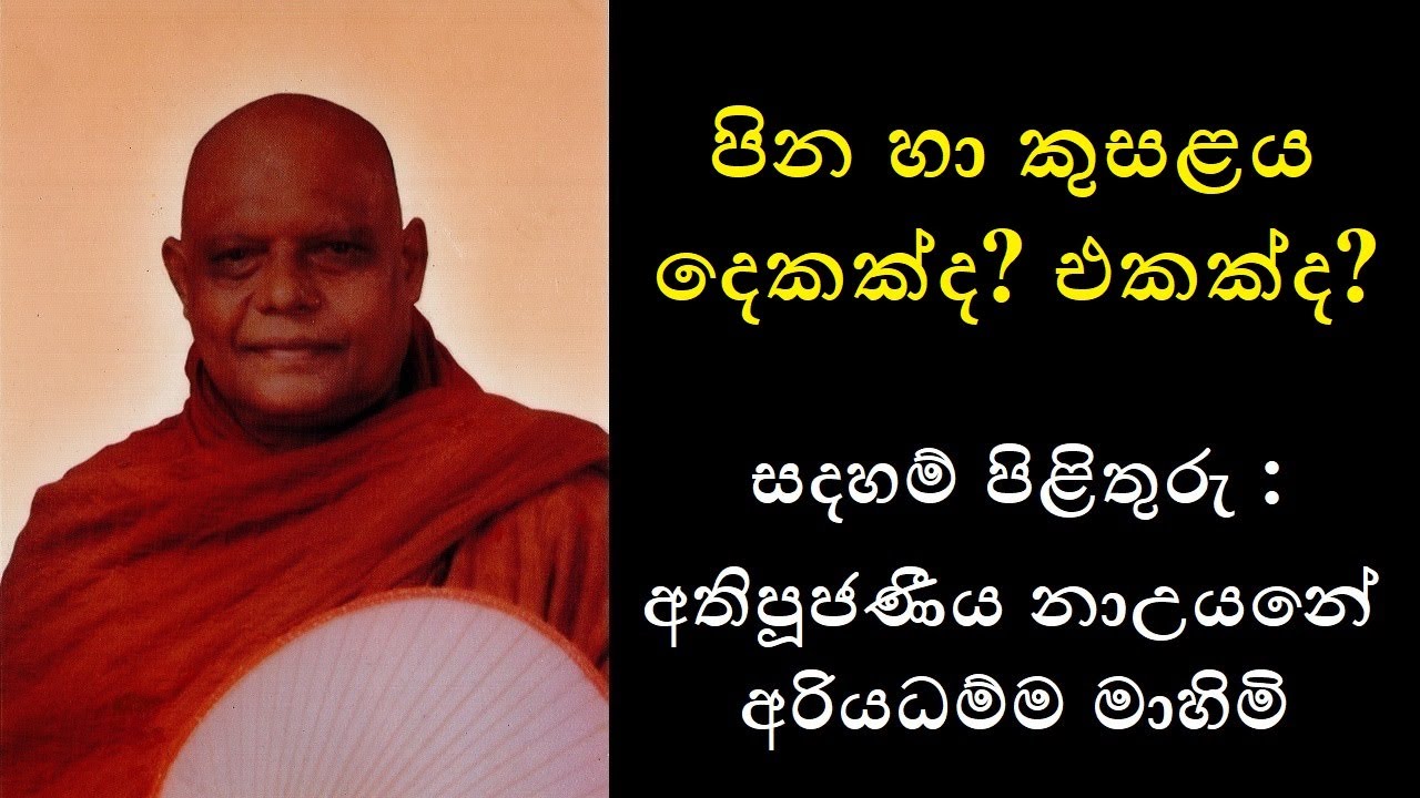 Pina And Kusalaya Q & A - පින හා කුසළය දෙකක්ද? එකක්ද?