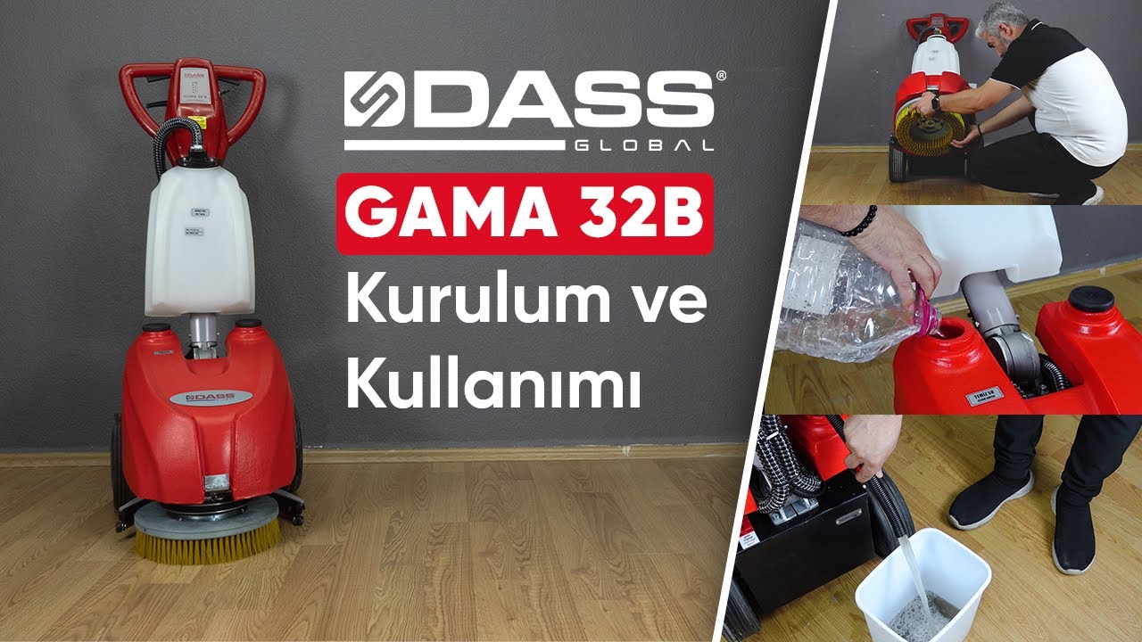 DASS GAMA 32B Zemin Temizleme Makinası Kurulum Videosu