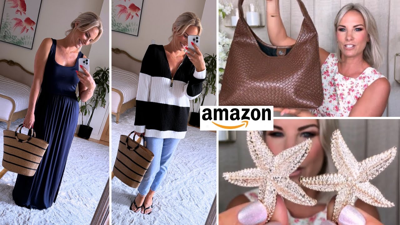 AMAZON FASHION HAUL AUTUMN SUMMER CHEAP CLOTHING REVIEW JEANS STARFISH TOTE BAG DRESSES