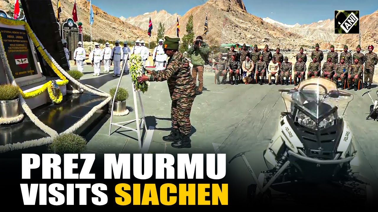 President Murmu visits Siachen Base Camp in Ladakh, interacts with Army troops