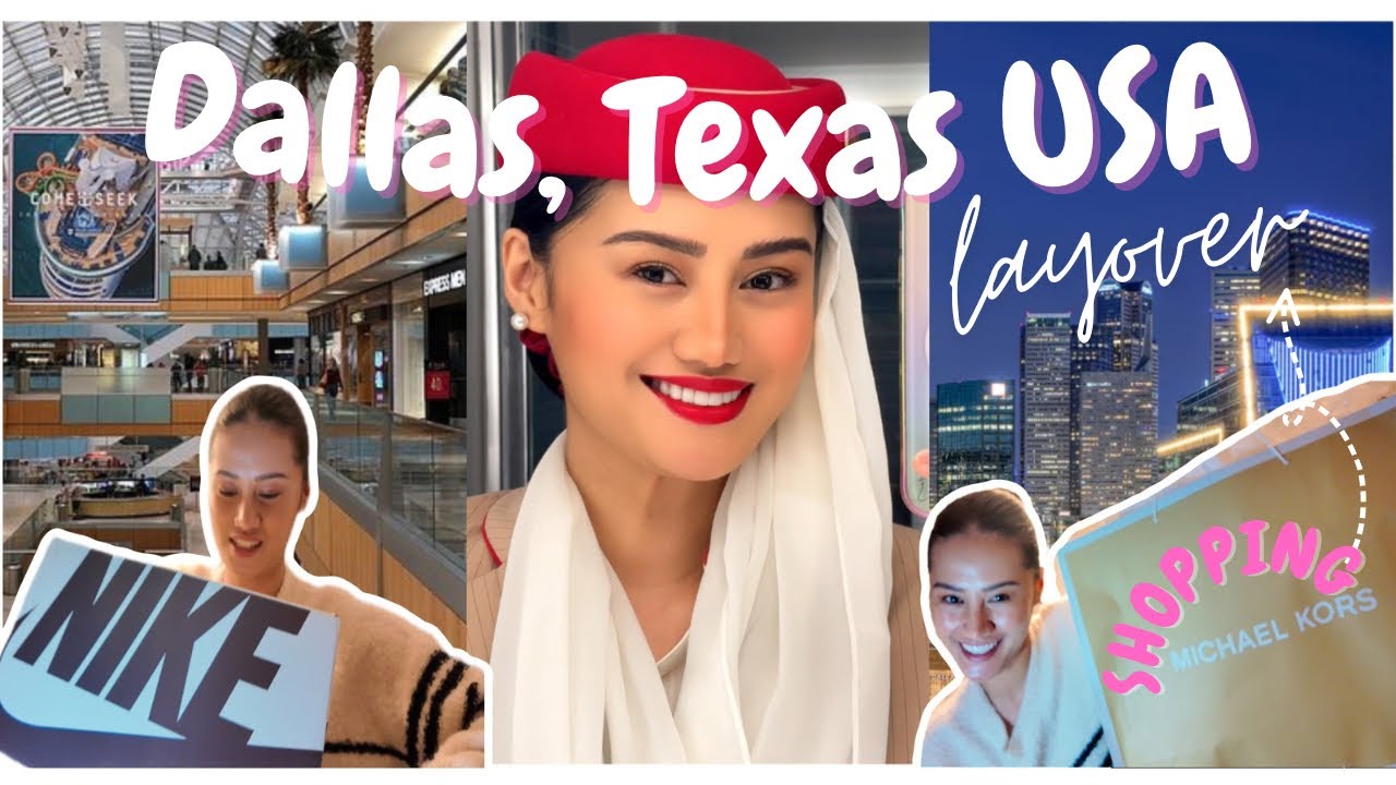 Dallas, Texas Layover 🤠🇺🇸| First time in USA + Shopping Haul 👟👜