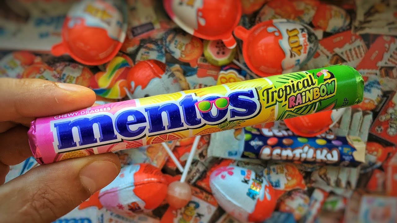 Mentos Tropical Rainbow Opening, Very Yummy Candy with Fant Flyer ASMR #4