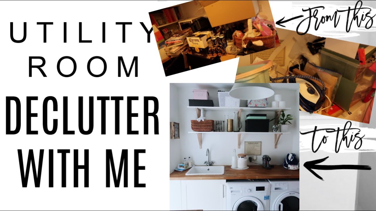 UTILITY ROOM DECLUTTERING | ORGANISING MY LAUNDRY ROOM | MINIMALISM FOR HOARDERS
