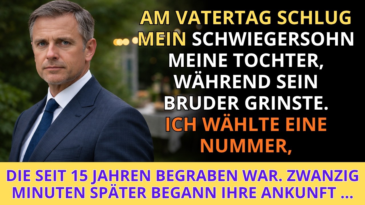 Mein Schwiegersohn schlug meine Tochter am Vatertag. Ich t&auml;tigte einen einzigen Anruf, und sein L...