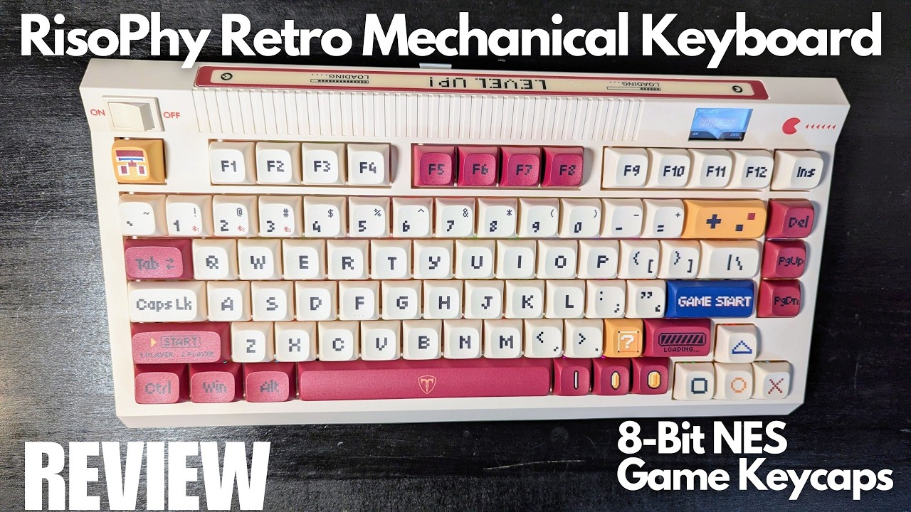 REVIEW: RisoPhy Retro Style Wireless Mechanical Keyboard - Cool NES Aesthetic Keyboard? (PC423)