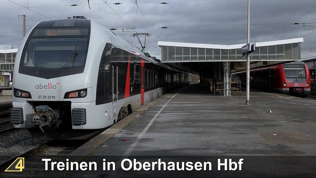 Treinen in Oberhausen Hbf - 24 januari 2018