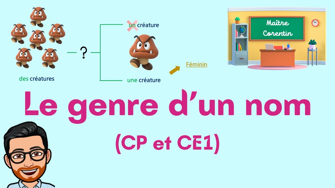 24. Le genre du nom (CP et CE1) - Français - Grammaire