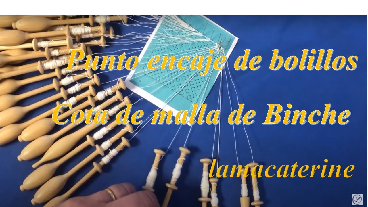 Encaje de BOLILLOS: punto cota de malla de Binche. ¿Variante punto de la Virgen?