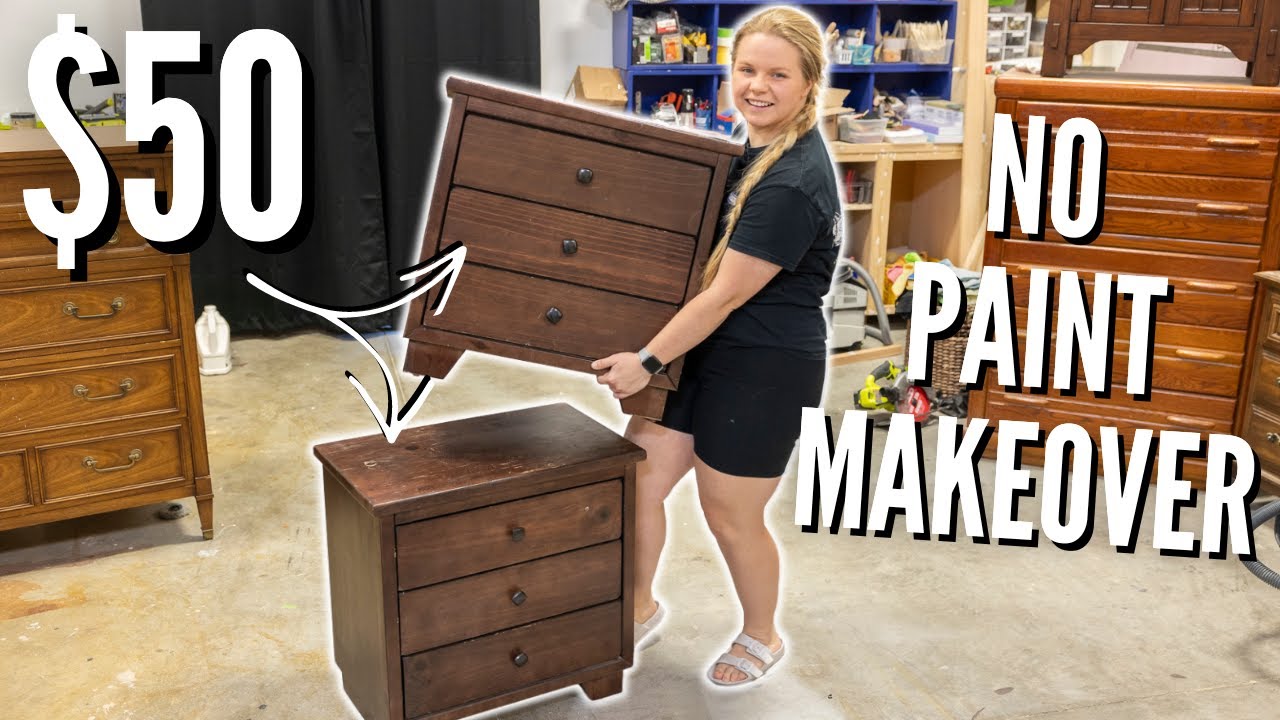 Outdated Furniture Transformation | How to Strip and Stain Wood Furniture