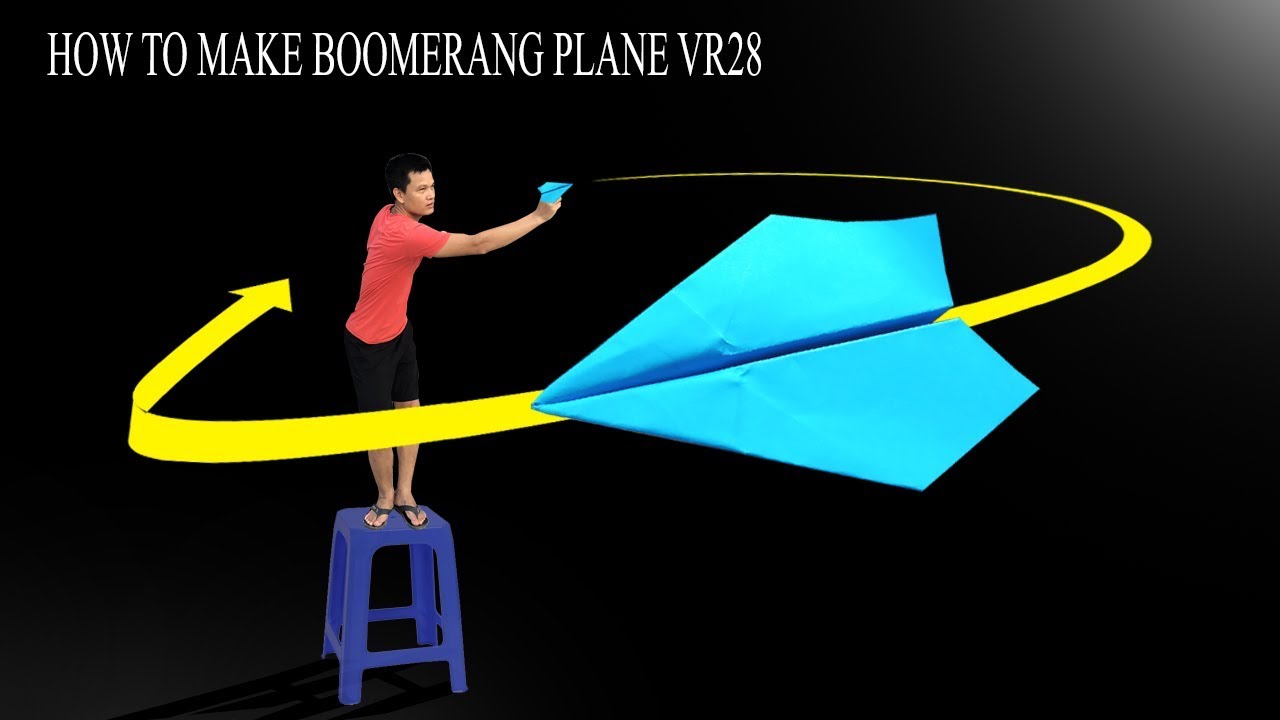 Cách gấp máy bay boomerang ver 28 | How to make a boomerang airplane | boomerang plane king