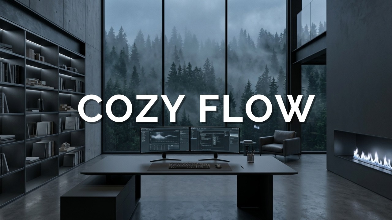 Focus Music for Work & Study | Deep House with Fireplace Ambience
