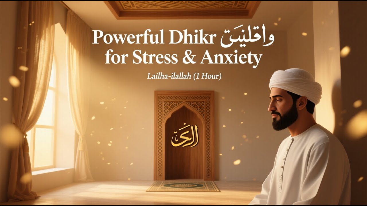 Powerful Dhikr for Stress & Anxiety - La ilaha illallah (1 Hour) - Shaykh Hasan Ali