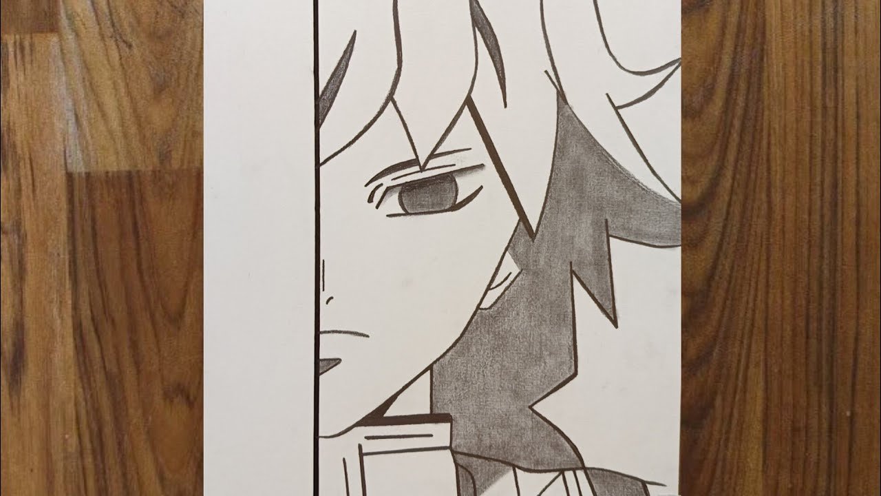 How to draw Giyu Tomioka (half face) from Demon Slayer || Step-by-step easy drawing