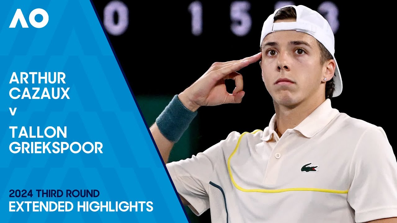 Arthur Cazaux v Tallon Griekspoor Extended Highlights | Australian Open 2024 Third Round