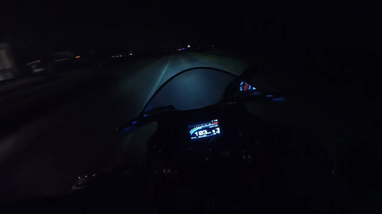 Night Ride from School on Yamaha YZF-R125
