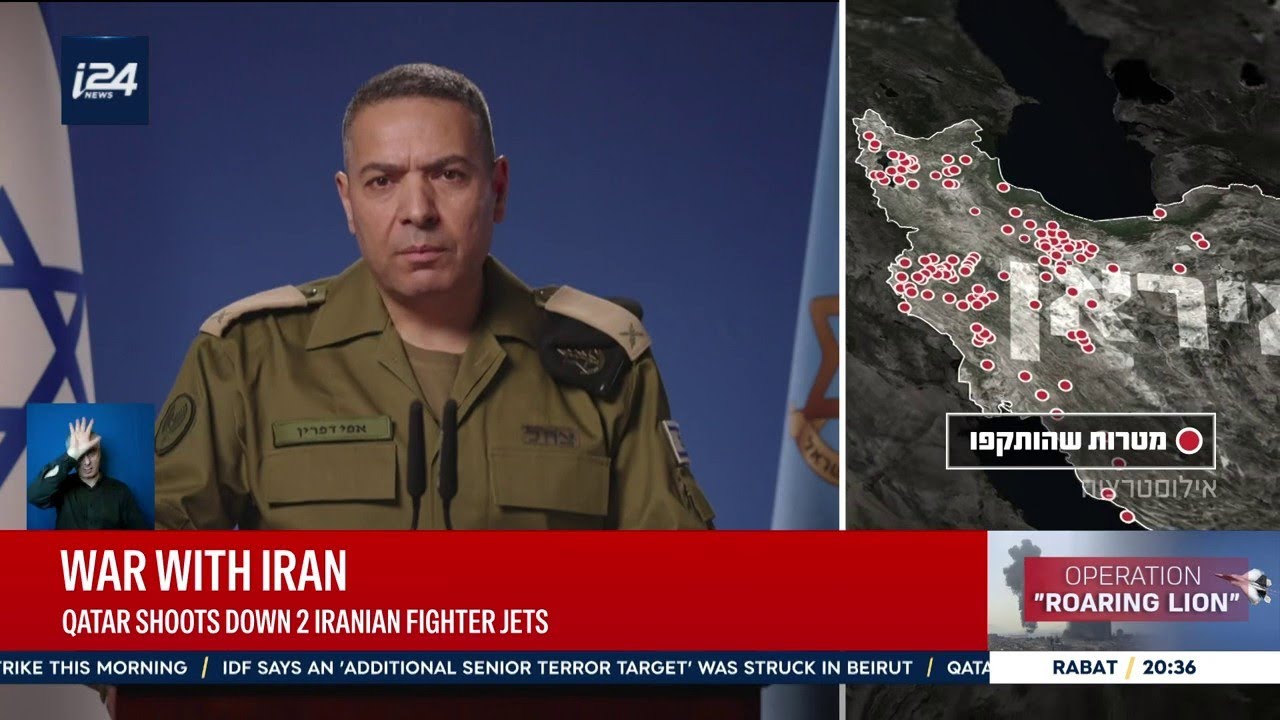 IDF spokesperson speaks as military operation in Iran continues