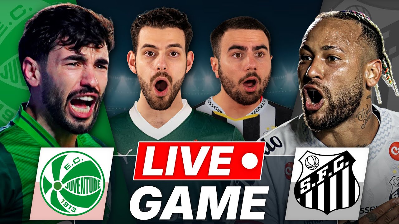 NEYMAR HAT TRICK! JUVENTUDE vs SANTOS LIVE Watch Along (FULL Match Stream)