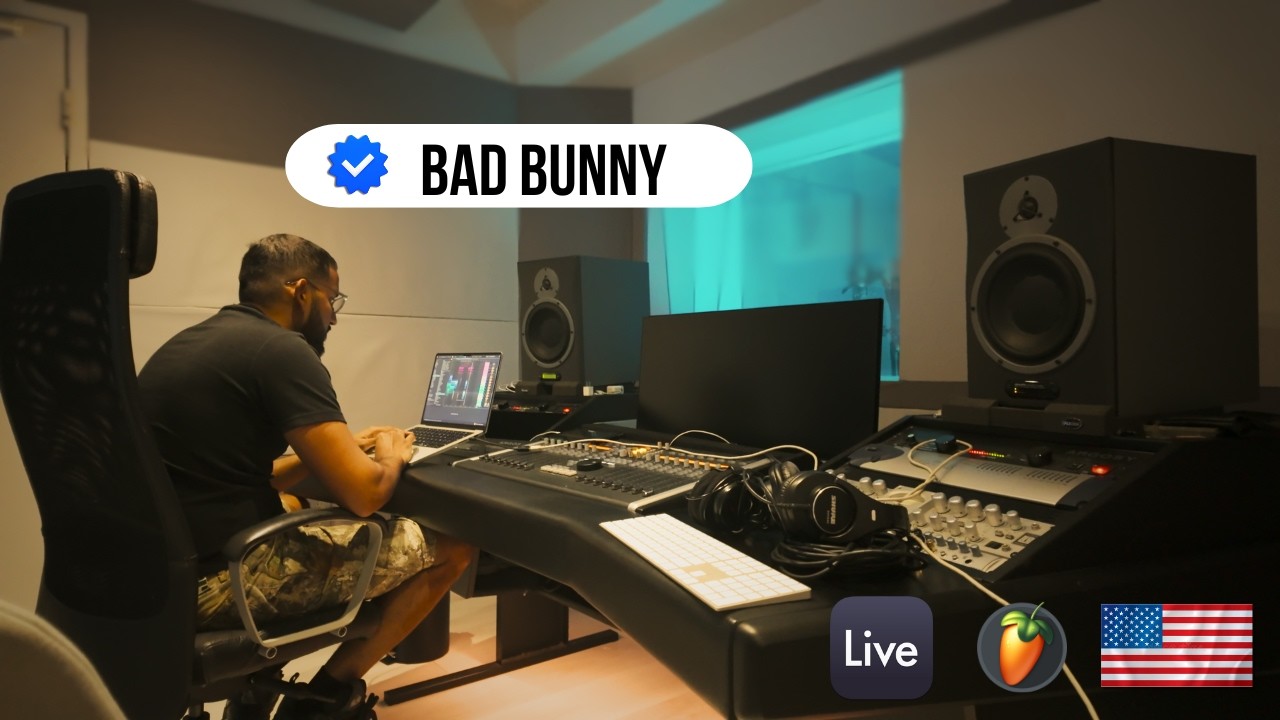 Haciendo Ritmos en MIAMI para BAD BUNNY Con Productor de MORA