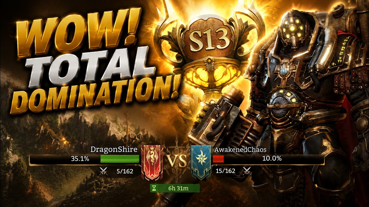 TOTAL DOMINATION VS TOP GUILD | GvG S13 Match 12 | DragonShire vs AwakenedChaos | Watcher of Realms