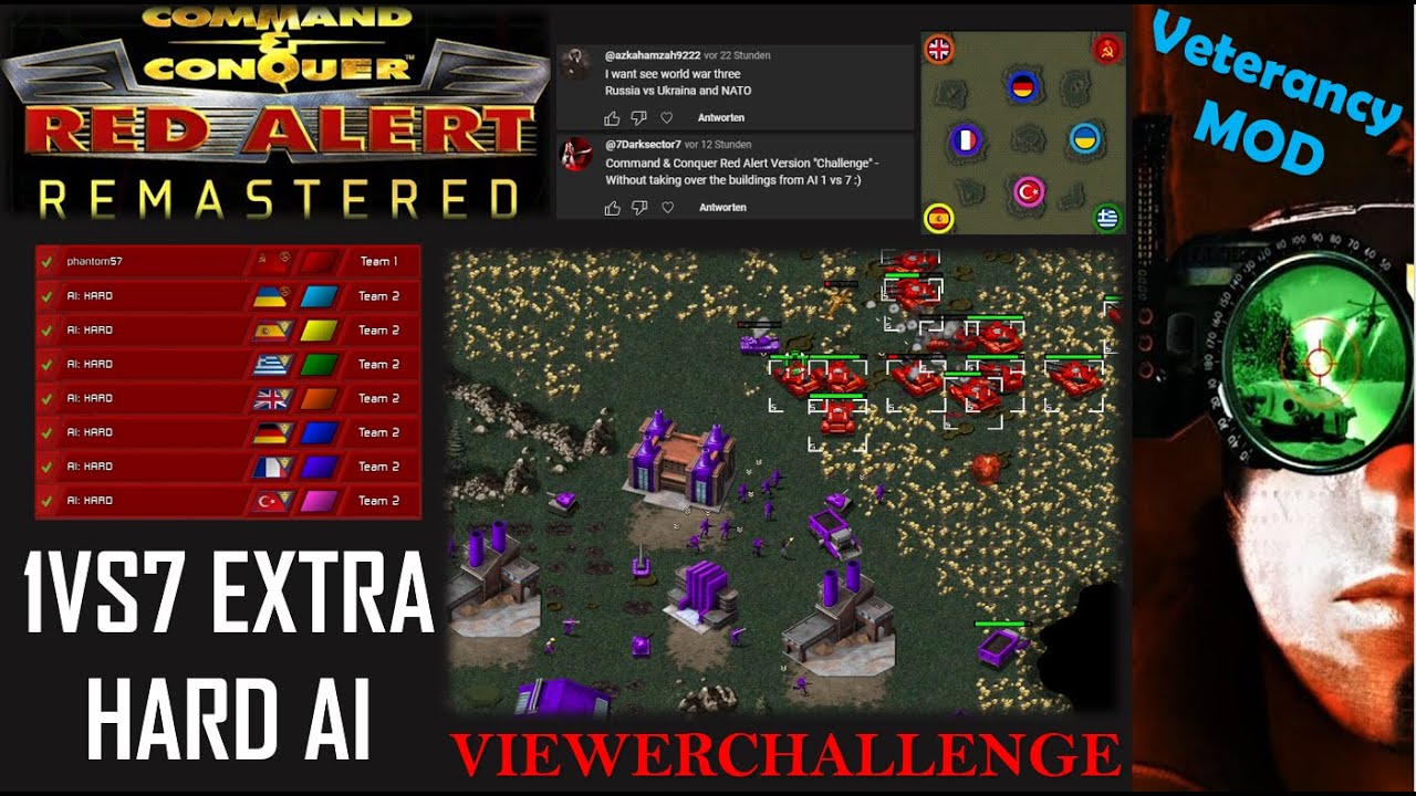 /Command & Conquer Red Alert Remastered/ (Skirmish) 1VS7 EXTRA HARD AI I All That Glitters I