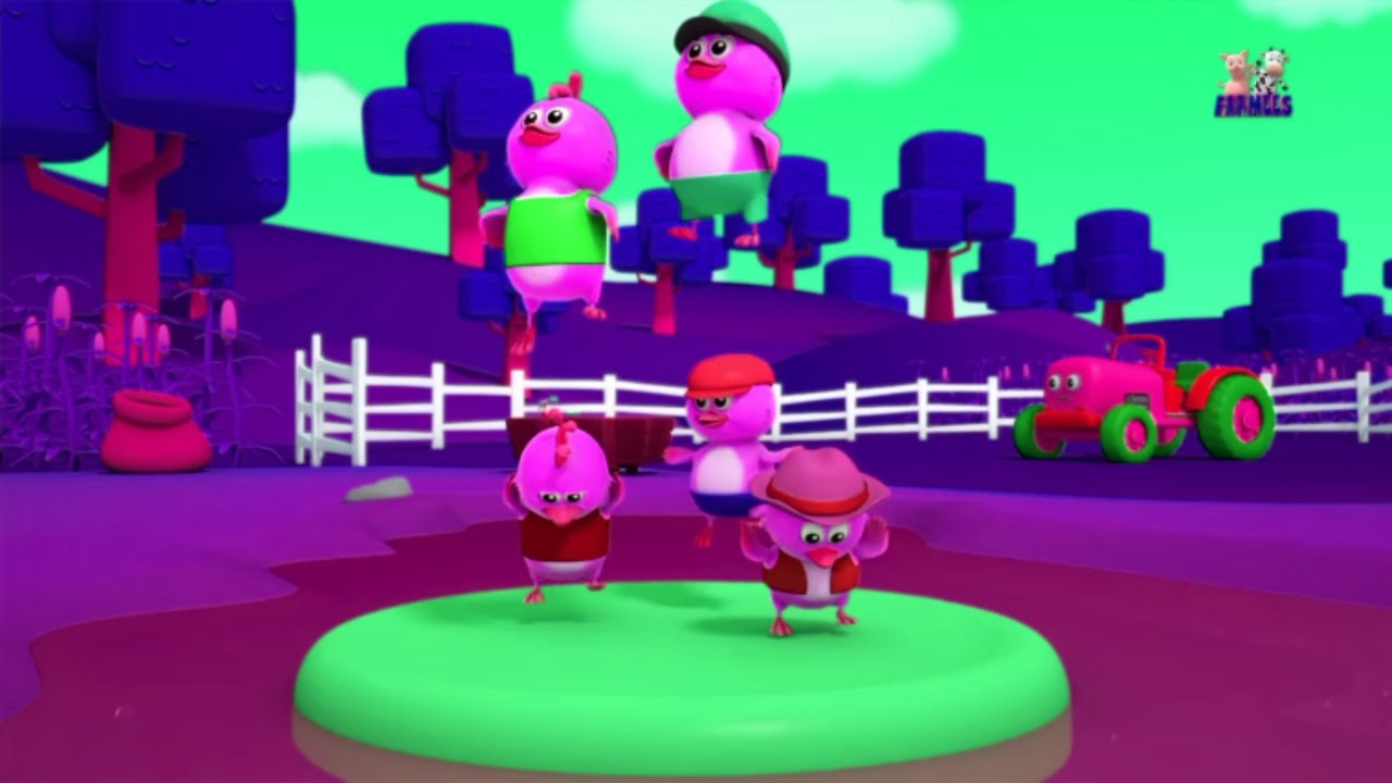 Five Little Chicks Jumping On The Bed | Sponsored By Gamavision Csupo Effect | Nursery Rhymes 