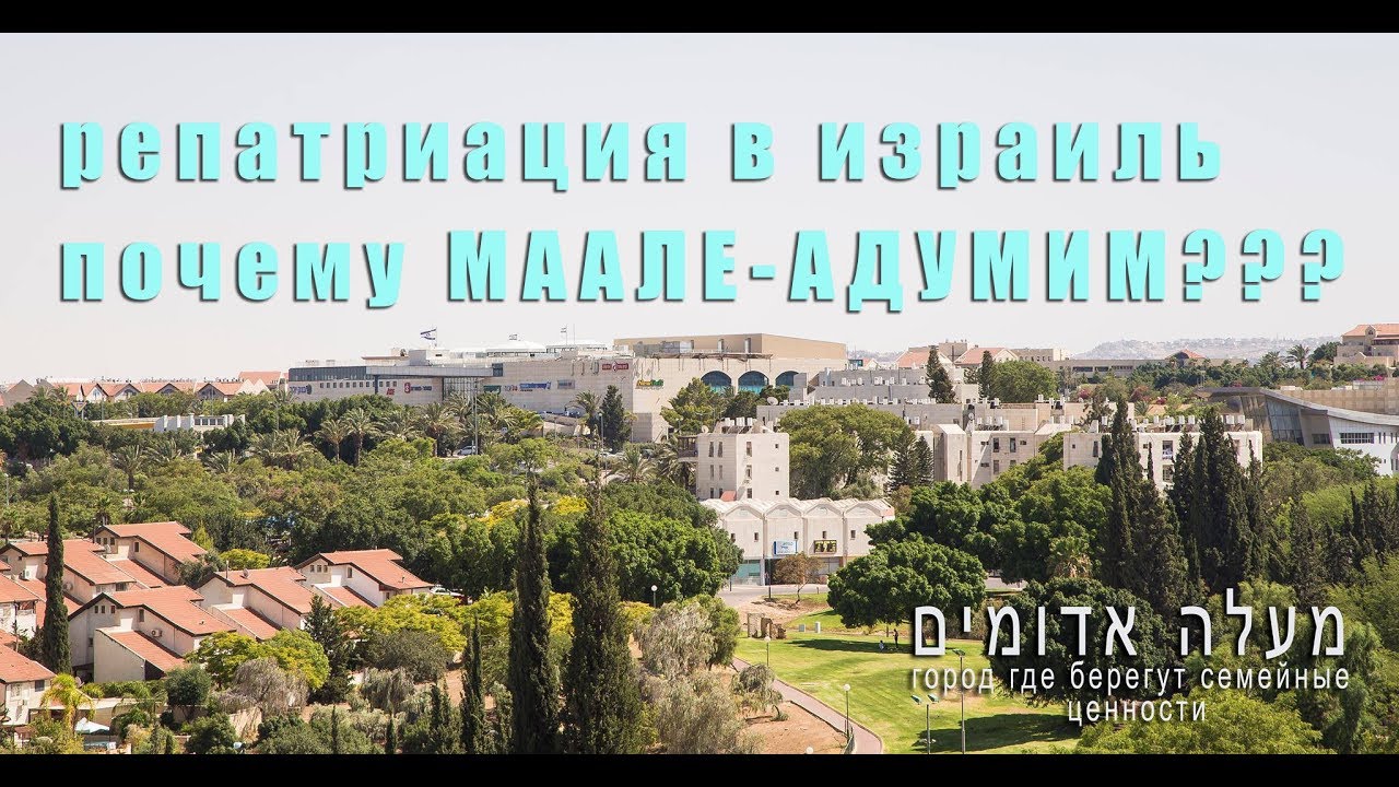 Репатриация в Израиль. Почему Маале-Адумим???