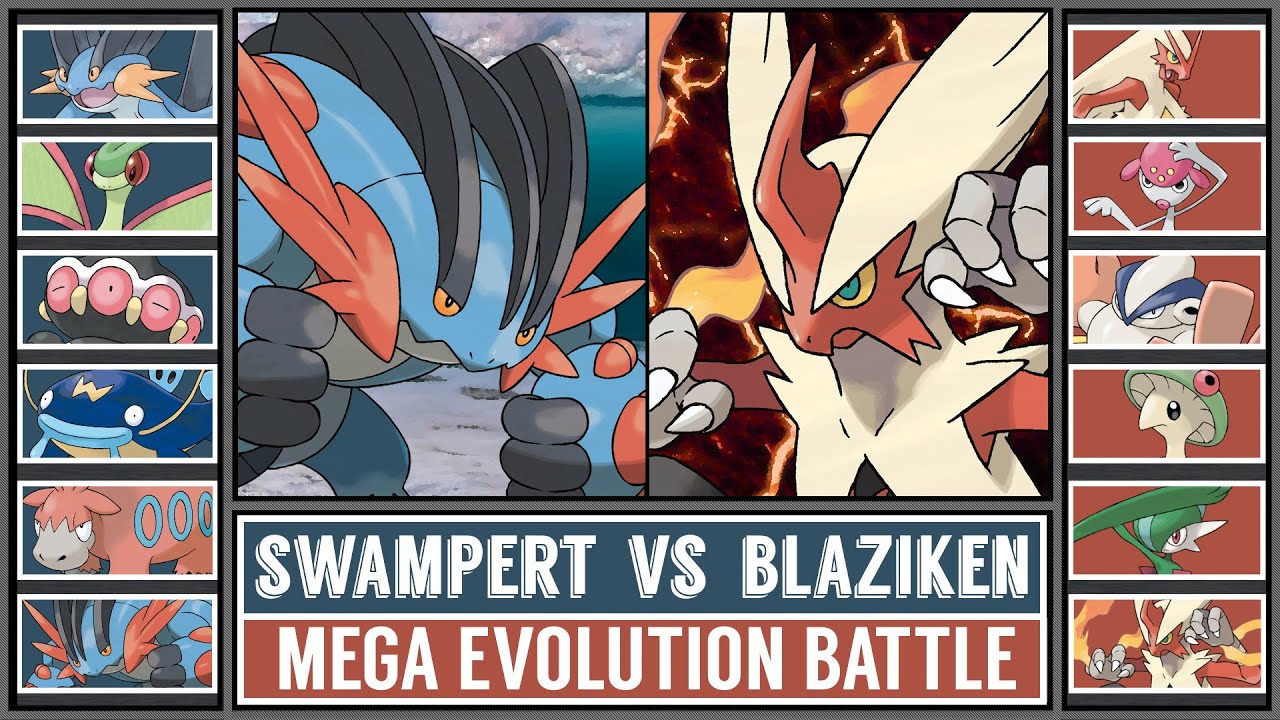 MEGA SWAMPERT vs MEGA BLAZIKEN | Mega Evolution Pokémon Battle