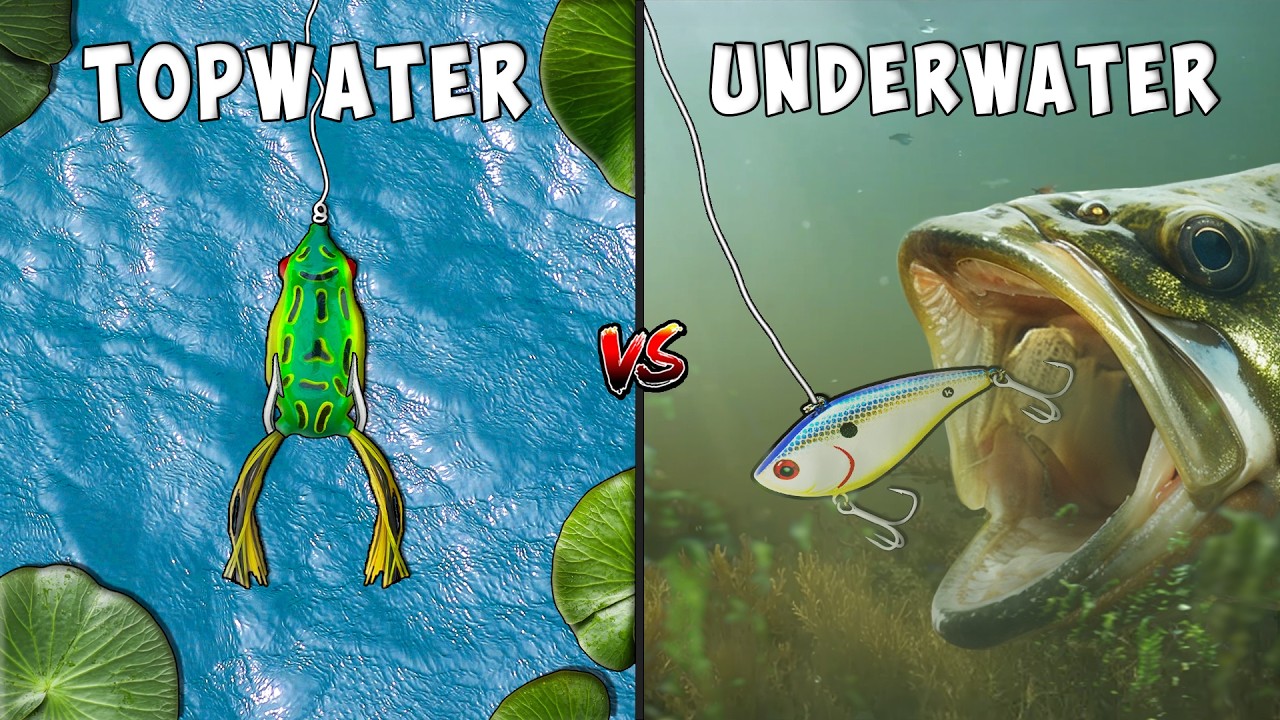 Topwater vs Underwater Fishing Challenge